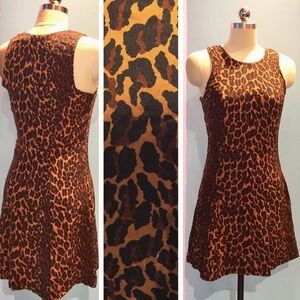 Sz 6 SM Vintage 90s Y2K Retro Punk Goth Rockabilly Betsey Johnson Leopard Dress